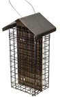 JCS Wildlife Metal House Four Cake Suet Cage in bronze, designed for attracting birds to your yard.