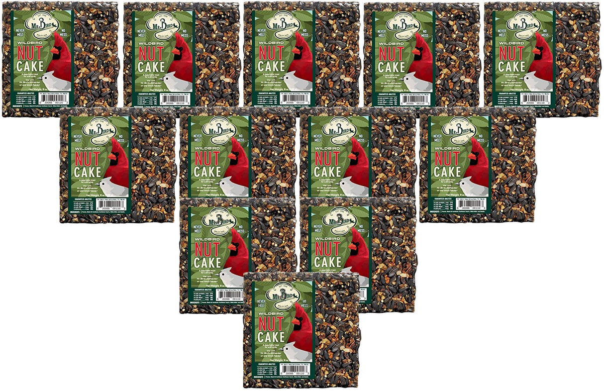 Mr. Bird Wild Bird Nut Cake 8 oz blocks perfect for attracting various birds to feeders.