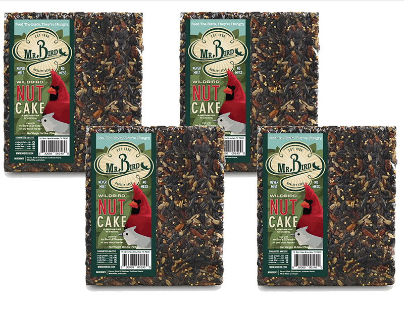 Mr. Bird WildBird Nut Cake XL 1 lb. 12 oz. seed cake, available in multi-packs for feeding various bird species.