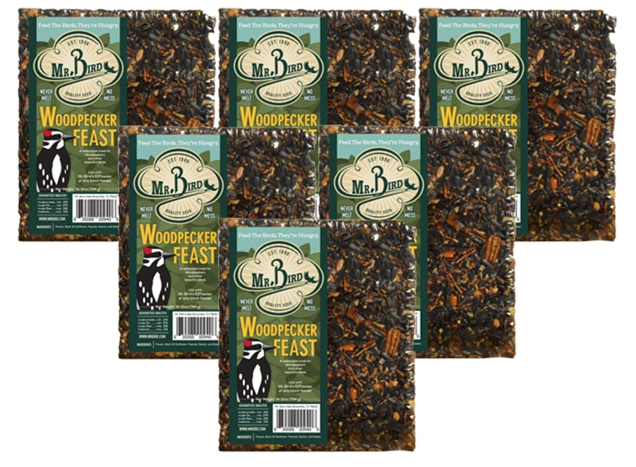 Mr. Bird Woodpecker Feast seed block bundle, 12 pack of nutritious snacks for wild birds.