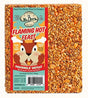 Mr. Bird's Flaming Hot Feast 1 lb. 9 oz. bird seed block designed to deter squirrels, featuring sunflower hearts and peanuts.
