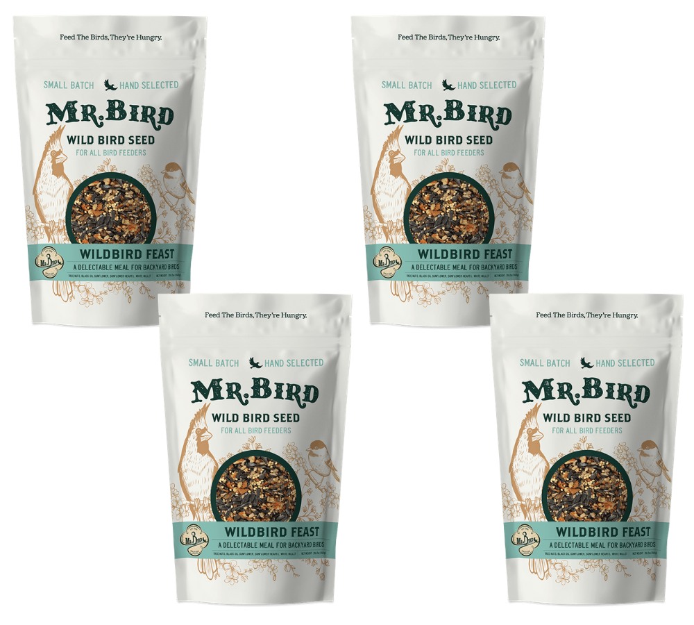 Mr. Bird WildBird Feast Small Loose Seed Bag 2 lbs, ideal for attracting various birds, available in 1, 2, 4, or 6 packs.