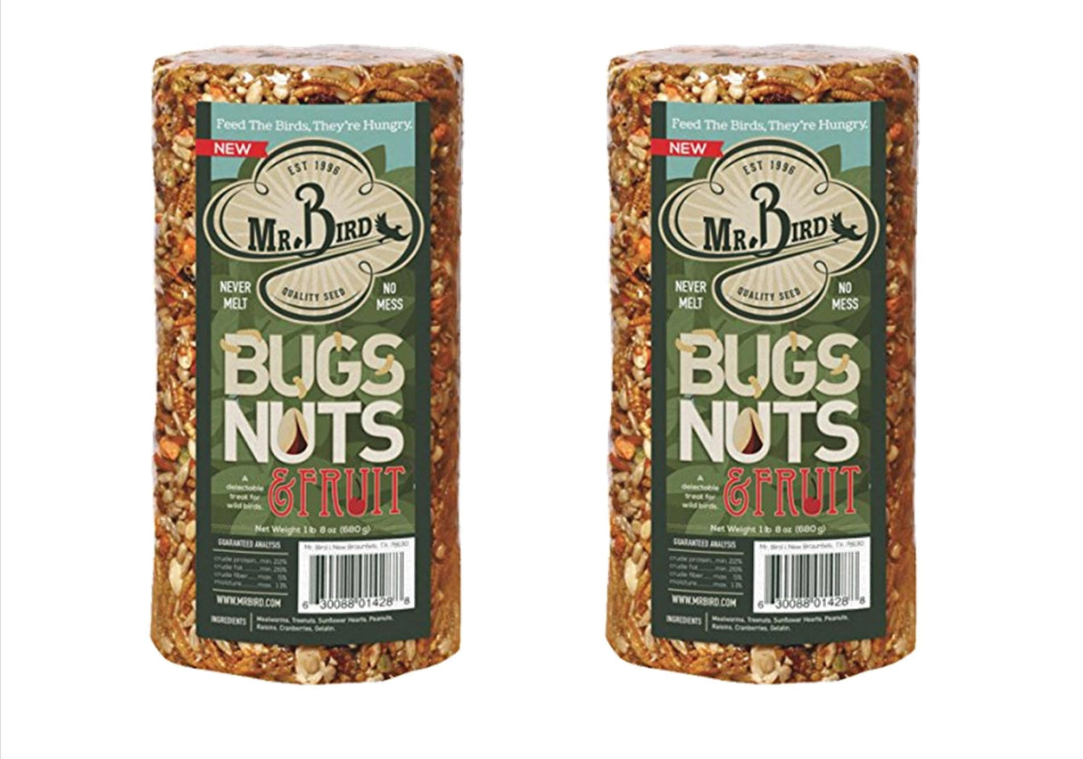 Mr. Bird Bugs, Nuts, & Fruit Wild Bird Seed Cylinder, 24 oz. Perfect for attracting small wild birds.