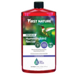 First Nature 3054 Red Hummingbird Nectar Concentrate, 32 oz. Makes 1 Gallon Feed, easy to use, premium hummingbird attractant.