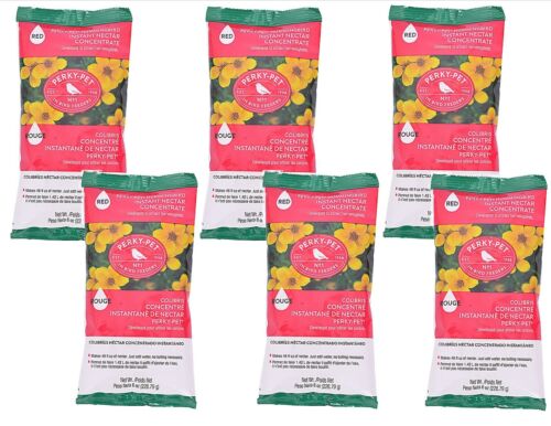 Perky Pet Instant Hummingbird Nectar Concentrate 8oz - Pack of 6, makes 48oz nectar for hummingbirds.