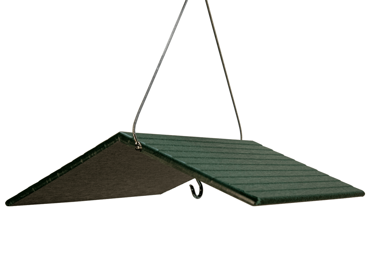 JCS Wildlife Large Poly Weather Cover for bird feeders, made of recycled poly lumber to protect against rain and snow.