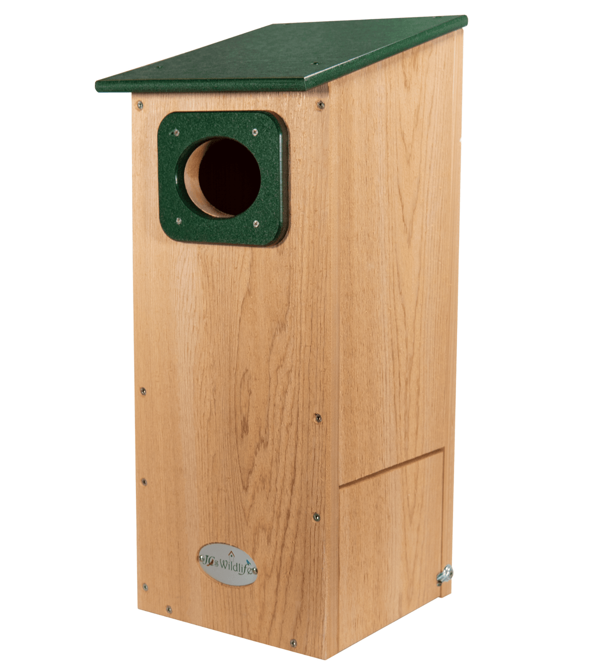 JCS Wildlife Cedar Wood Duck House with Recycled Poly Lumber Roof and Predator Guard
