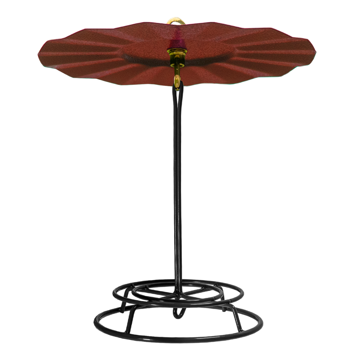 JCS Wildlife 9.5" Metal Rain Guard and Cylinder Feeder Kit for bird seed protection in gardens.