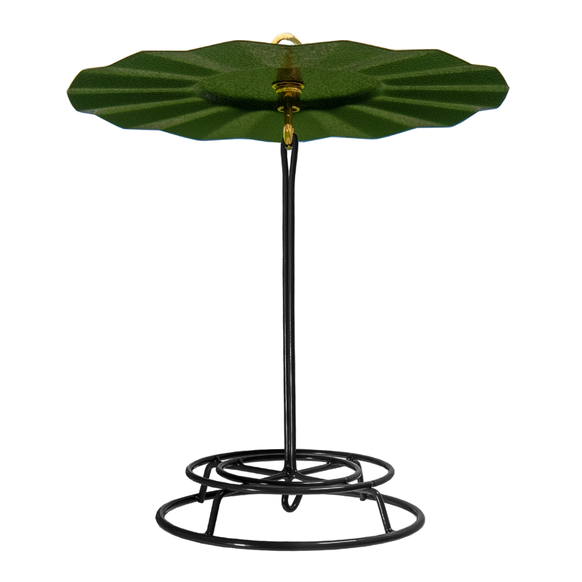 JCS Wildlife 9.5" Metal Rain Guard for bird seed cylinder feeder, designed for outdoor protection and durability.