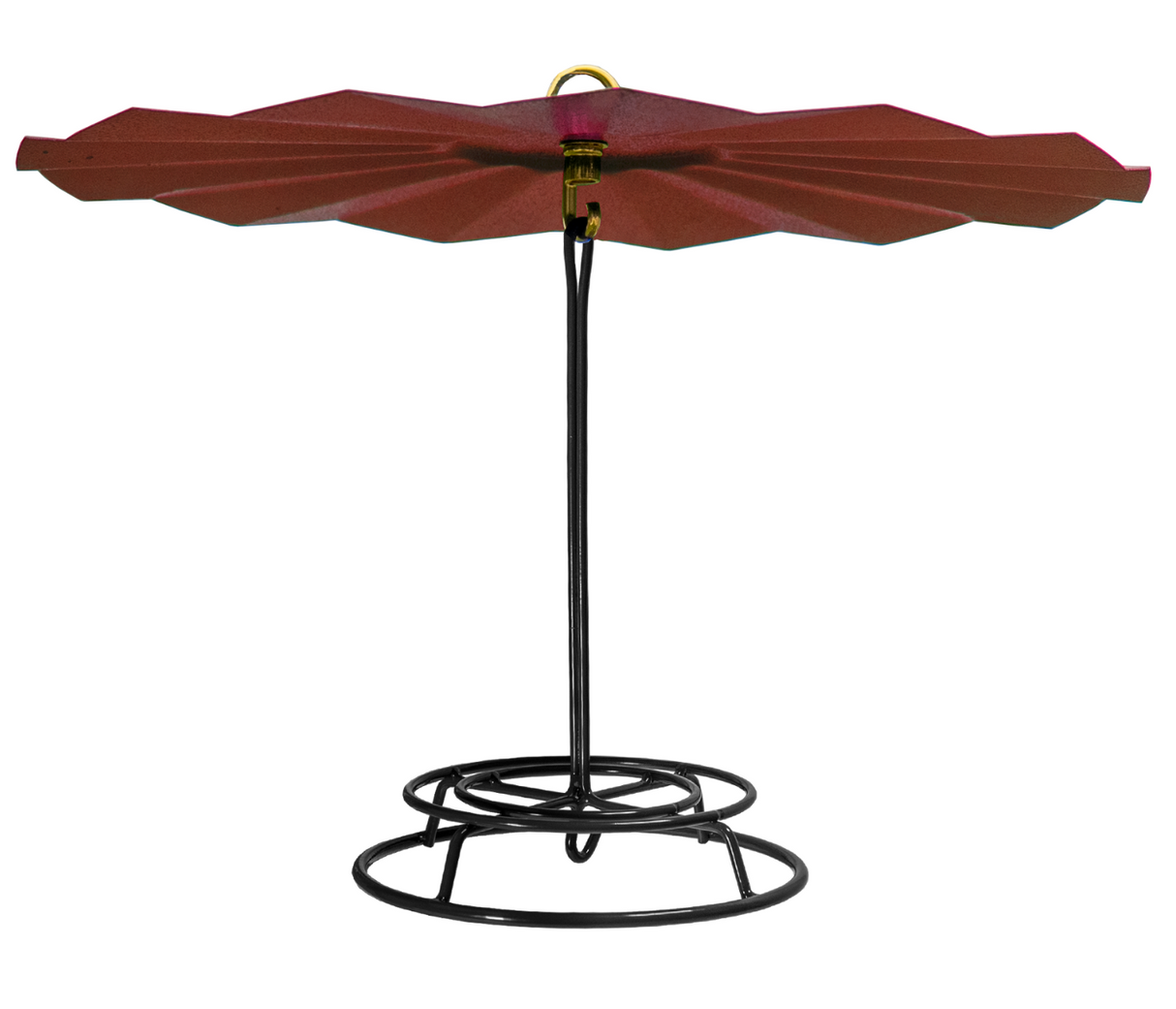 JCS Wildlife 16" Metal Rain Guard designed to protect bird seed cylinders from rain and moisture.