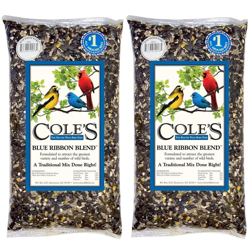 Cole's Blue Ribbon Blend Bird Seed 10 lbs, attract a variety of birds with this traditional mix.