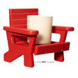 JCS Wildlife Mini White Adirondack Chair Candle Holder with candle, perfect for lake life decor.
