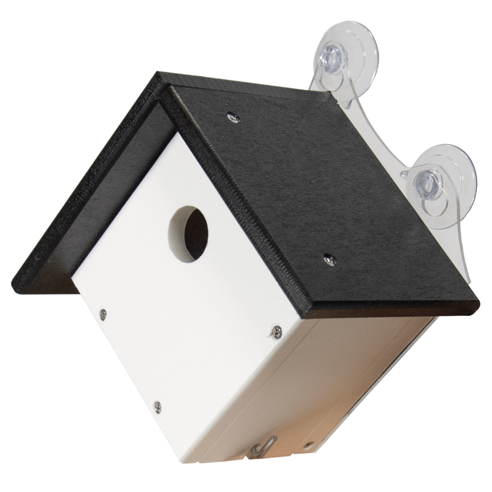 JCS Wildlife Recycled Poly Lumber Window-Mount Wren House for attracting nesting birds to your window.