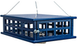 JCS Wildlife Recycled Poly Lumber Deluxe Caged Platform Bluebird Feeder with feeding cups and squirrel protection.