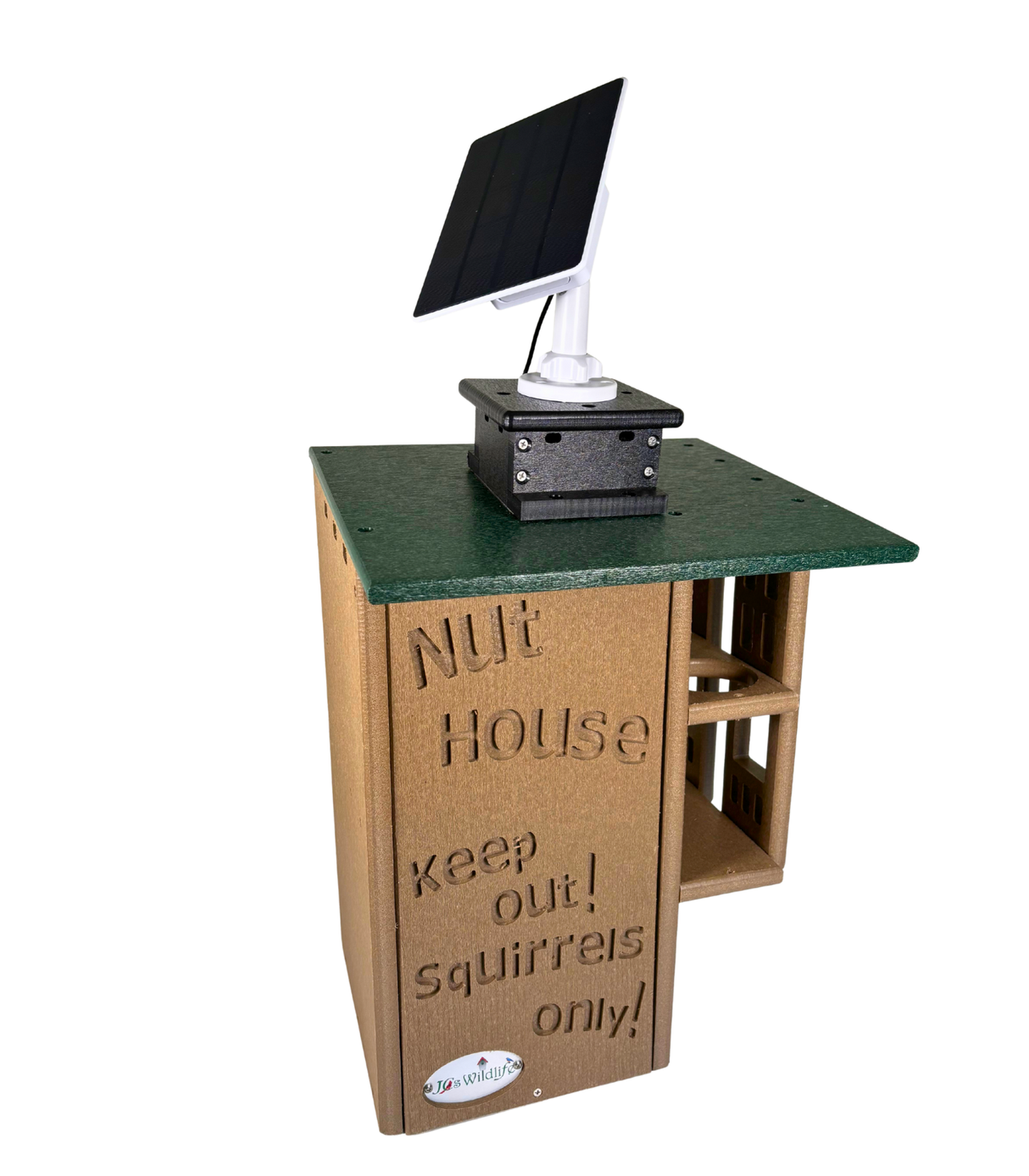 JCS Wildlife Ultimate Squirrel House Nesting Box w/ Wi-Fi Camera & Solar Panel