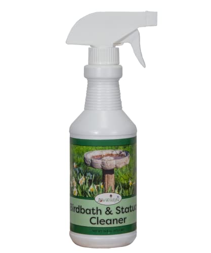 JCS Wildlife Birdbath & Statuary Cleaner 16 oz. spray bottle for safe and effective birdbath cleaning.