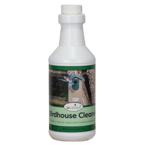 JCS Wildlife Birdhouse Cleaner 16 oz. Spray with natural enzyme formula for a healthy bird environment.