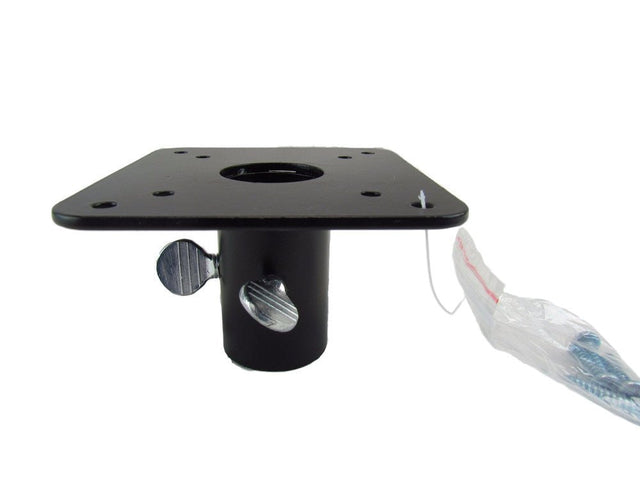 Metal Mounting Flange for 1-inch poles, ideal for securing bird feeders and houses.