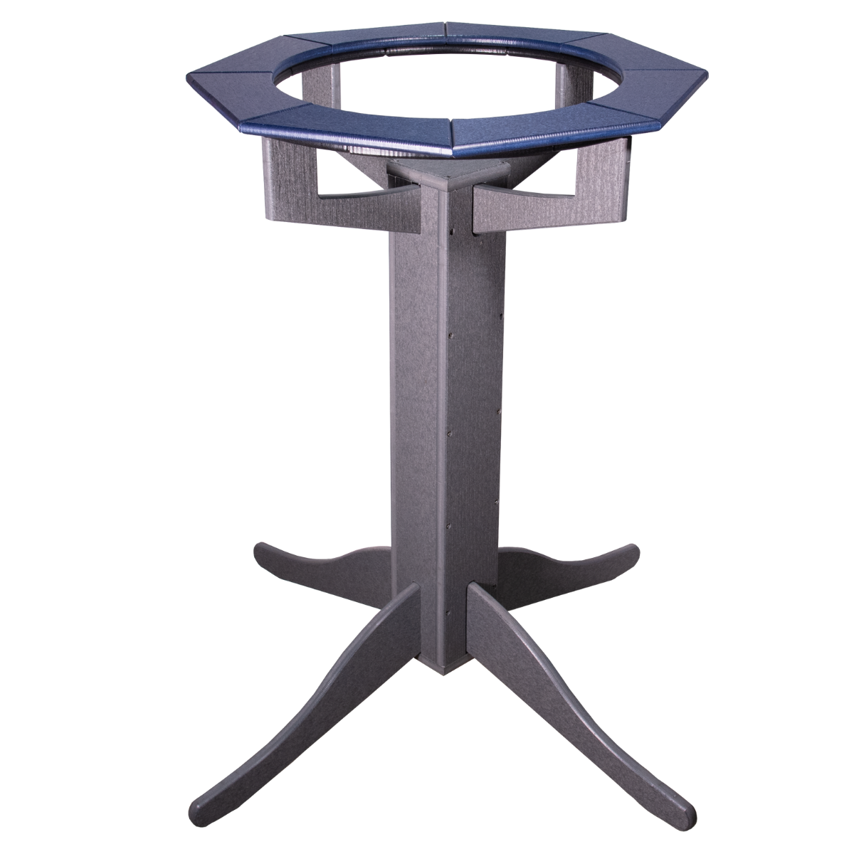JCS Wildlife Poly Lumber Gray Pedestal Garden Bird Bath with durable construction and easy-to-clean design.