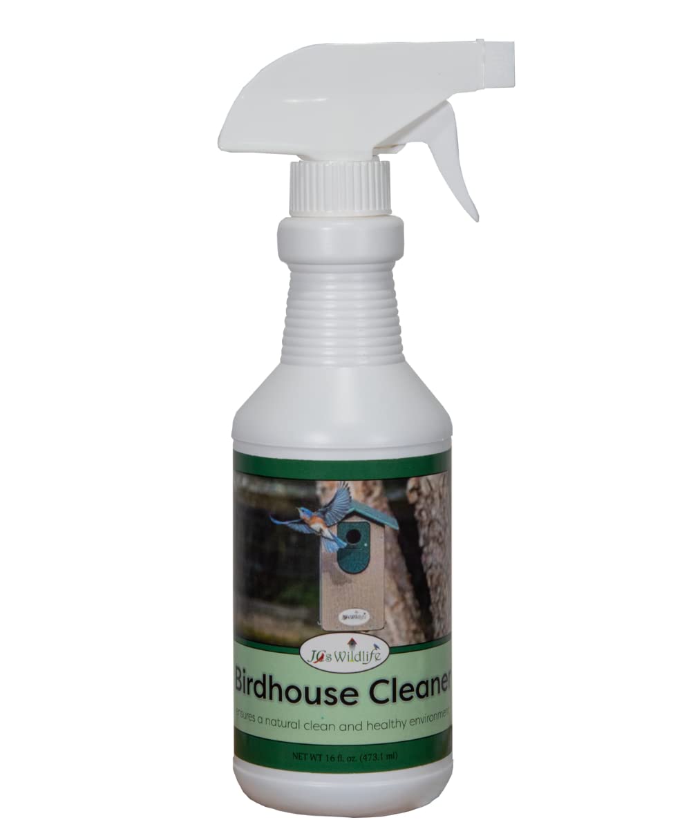 JCS Wildlife Birdhouse Cleaner 16 oz. Spray - Safe natural enzyme formula for cleaning birdhouses.