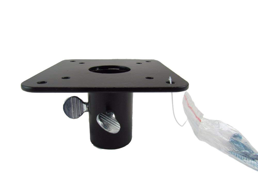 Metal Mounting Flange for 1-inch Poles, ideal for bird feeders and houses with secure thumbscrew fit.