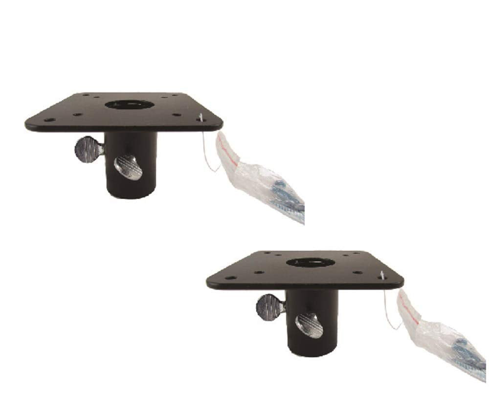 Metal mounting flange for 1-inch poles, ideal for securing bird feeders and houses with included screws.