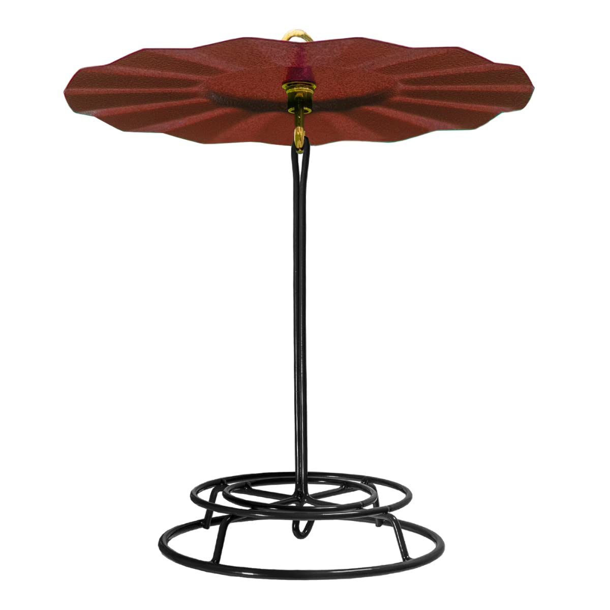 JCS Wildlife 9.5" Metal Rain Guard designed for bird seed cylinder feeders, ensuring protection from the elements.