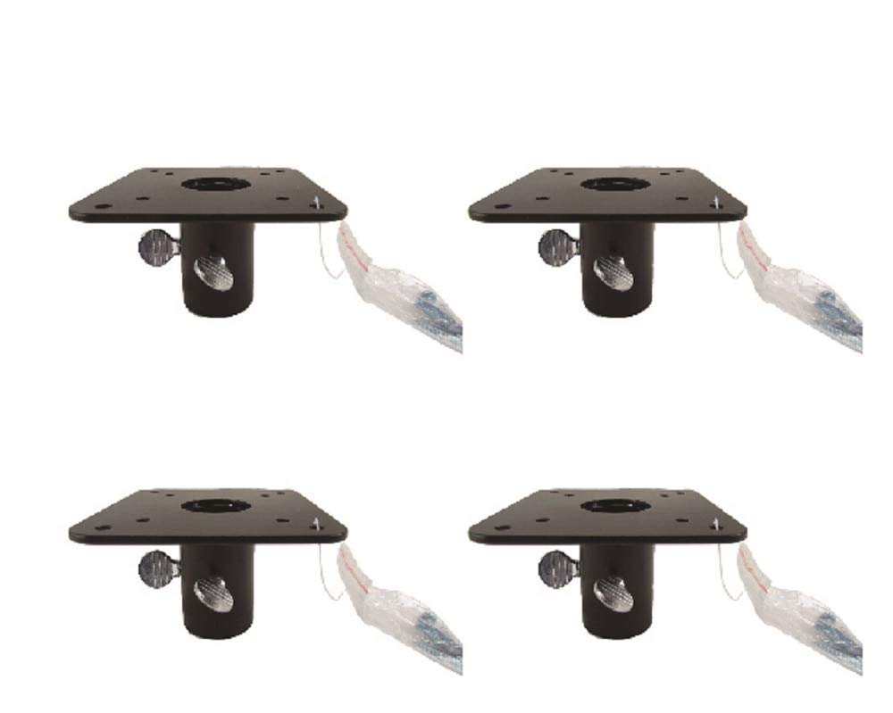 Metal mounting flange for 1-inch poles, ideal for securing bird feeders and houses.