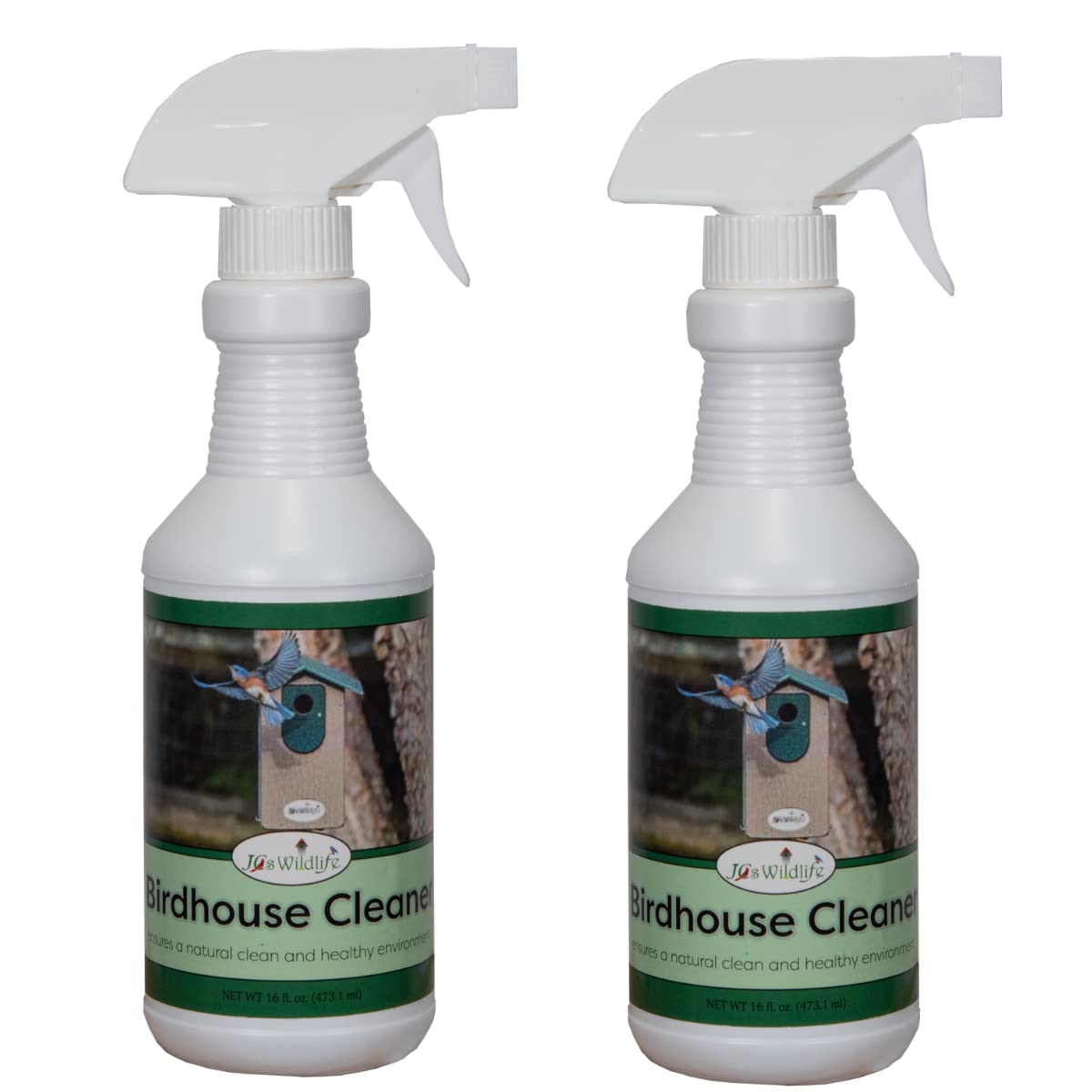 JCS Wildlife Birdhouse Cleaner 16 oz. Spray with natural enzyme formula for safe cleaning.