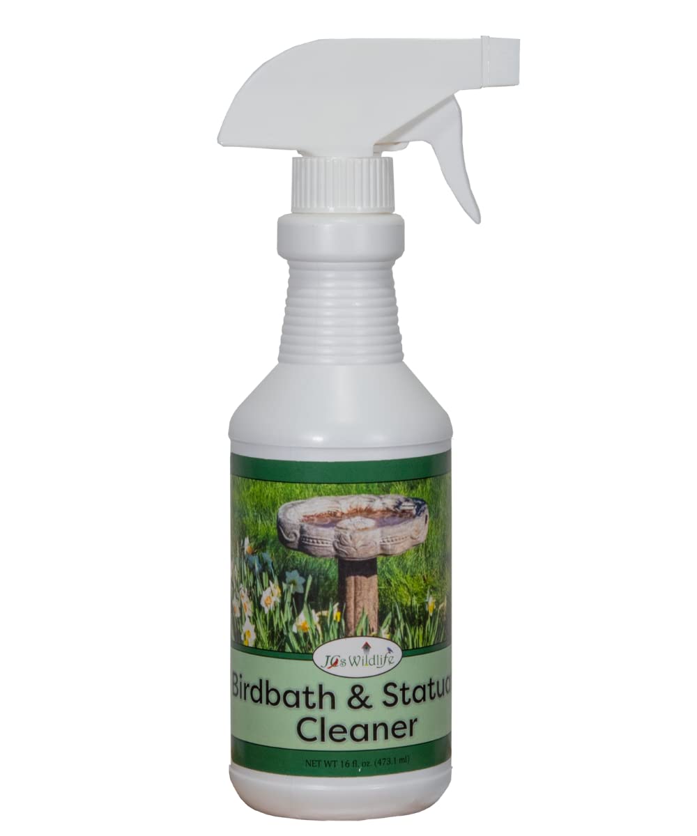 JCS Wildlife Birdbath & Statuary Cleaner spray bottle for easy birdbath cleaning.