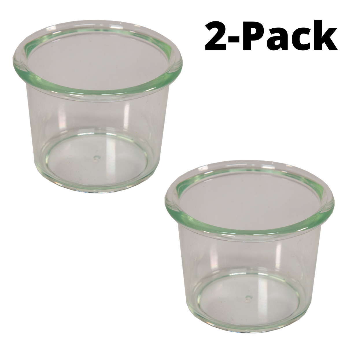 Replacement cups for oriole and bluebird feeders, 2-pack, 4 oz plastic cups for jelly or mealworms by JCs Wildlife