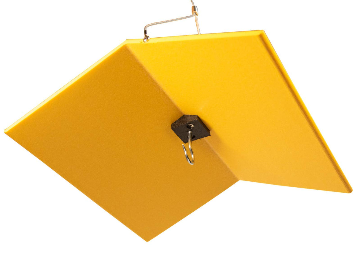 JCS Wildlife Large Poly Weather Cover in yellow, designed to protect bird feeders from rain and snow.