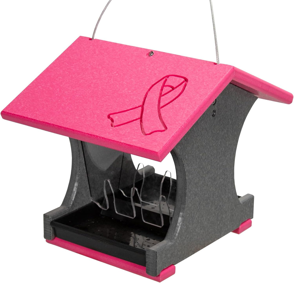 Annie's Breast Cancer Collection bird feeder with pink ribbon design, honoring breast cancer awareness and support.