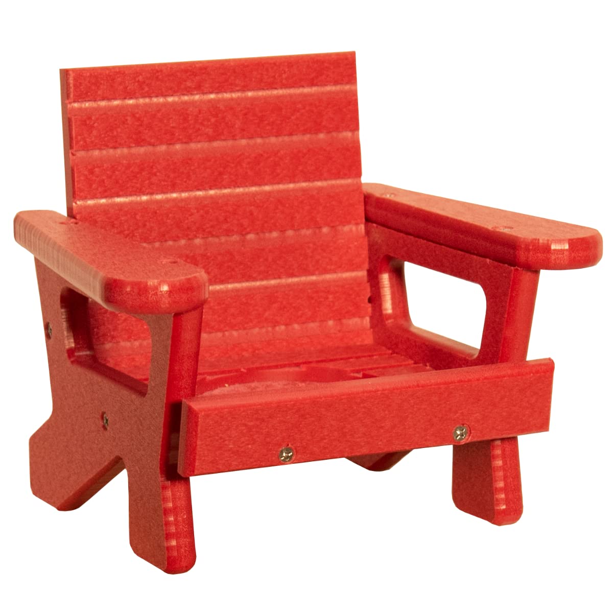 JCS Wildlife Mini Red Adirondack Chair Candle or Drink Holder, perfect for adding a beachy vibe to any space.