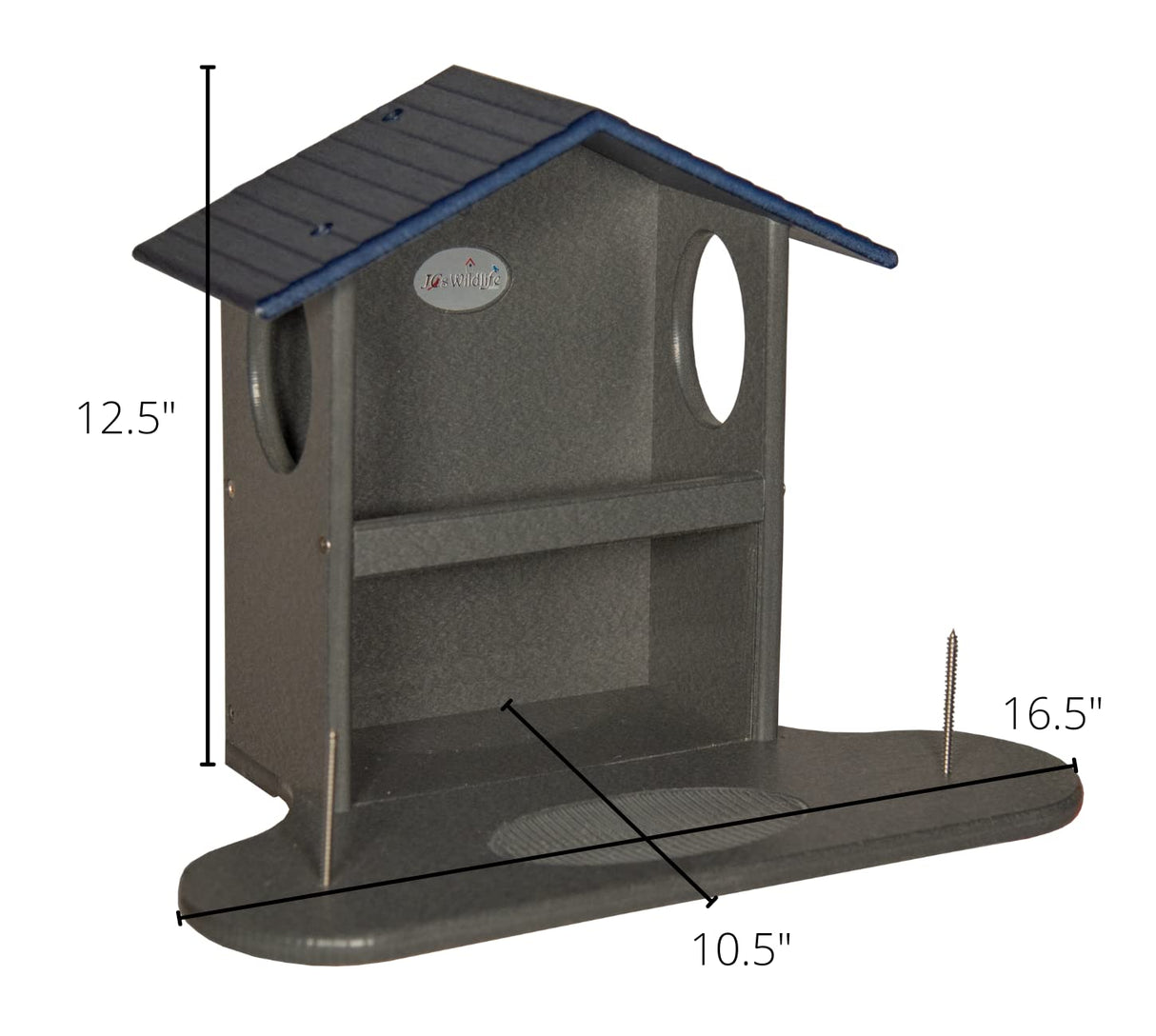 JCS Wildlife Squirrel Snack Station in eco-friendly materials, dimensions: 12.5x10.5x16.5 inches, perfect for squirrels.