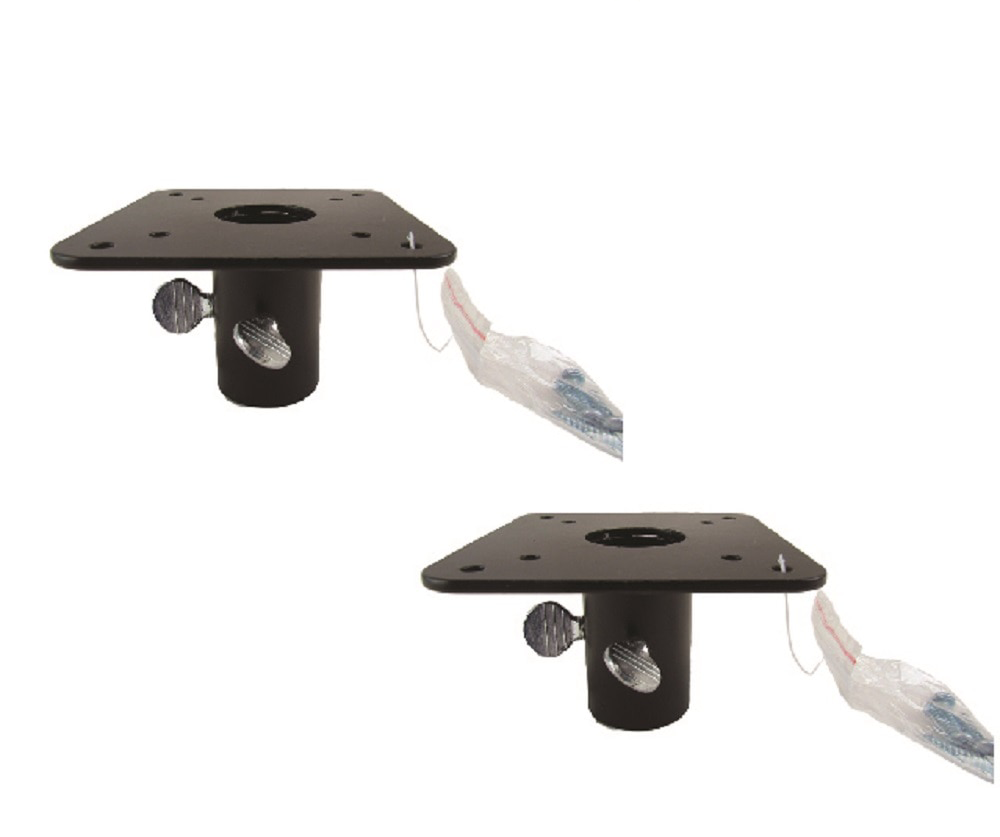 Metal Mounting Flange for 1-inch Poles, ideal for securely mounting bird feeders and houses.