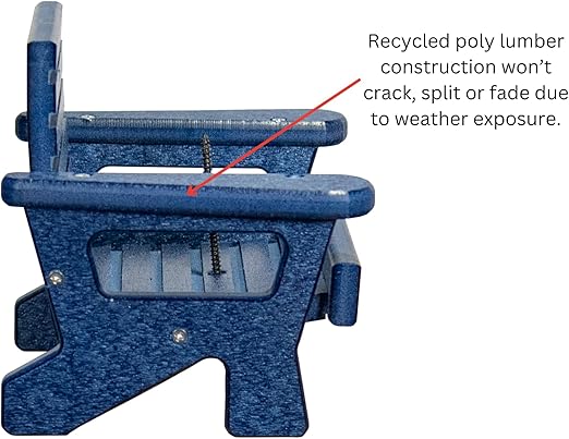 JCS Wildlife Black Squirrel Chair Feeder showcasing durable recycled poly lumber for outdoor use.
