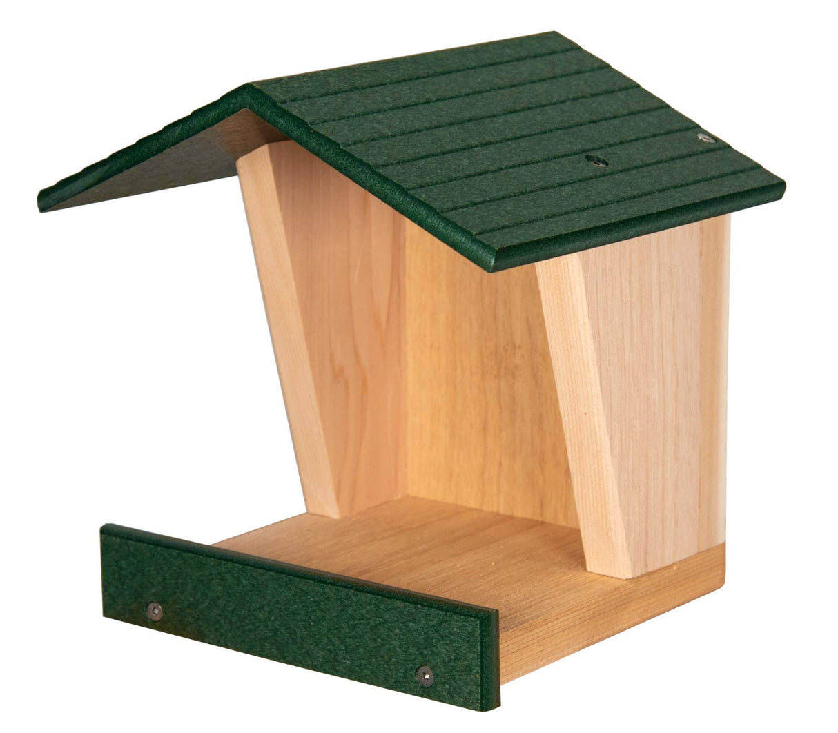 JCS Wildlife Modern Style Cedar Robin Roost with Poly Lumber Roof, easy installation, eco-friendly design, 9.5" W x 8" D x 9.25" H.