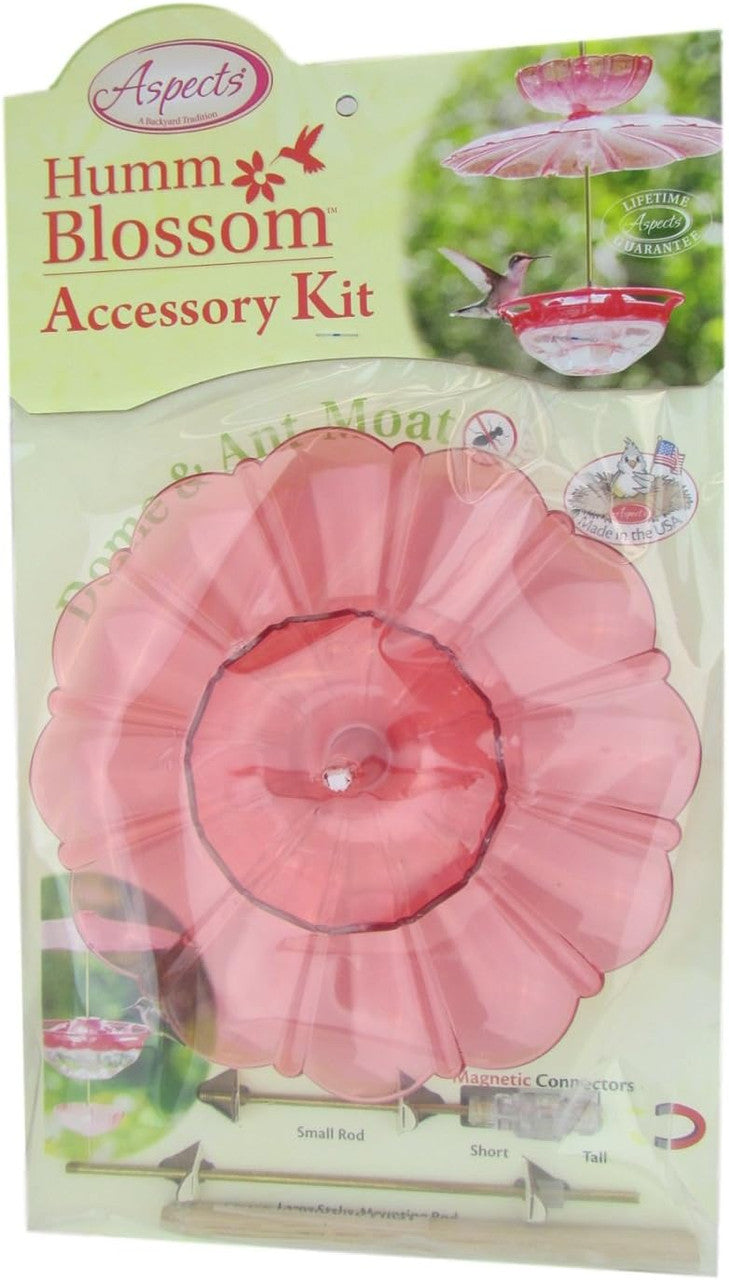 Aspects 436 Humm Blossom Accessory Kit with dome and ant moat for hummingbird feeders.