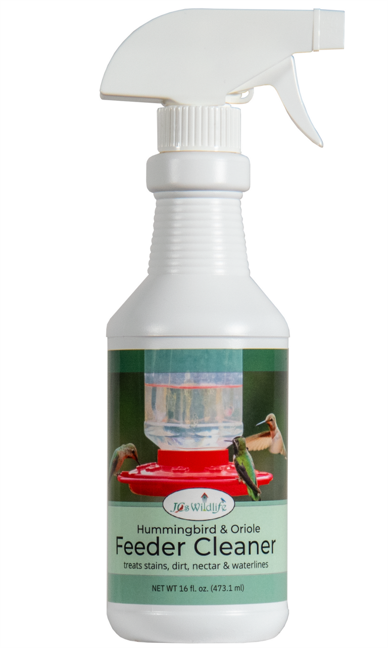 JCS Wildlife Hummingbird & Oriole Feeder Cleaner, 16 oz spray bottle for cleaning bird feeders.