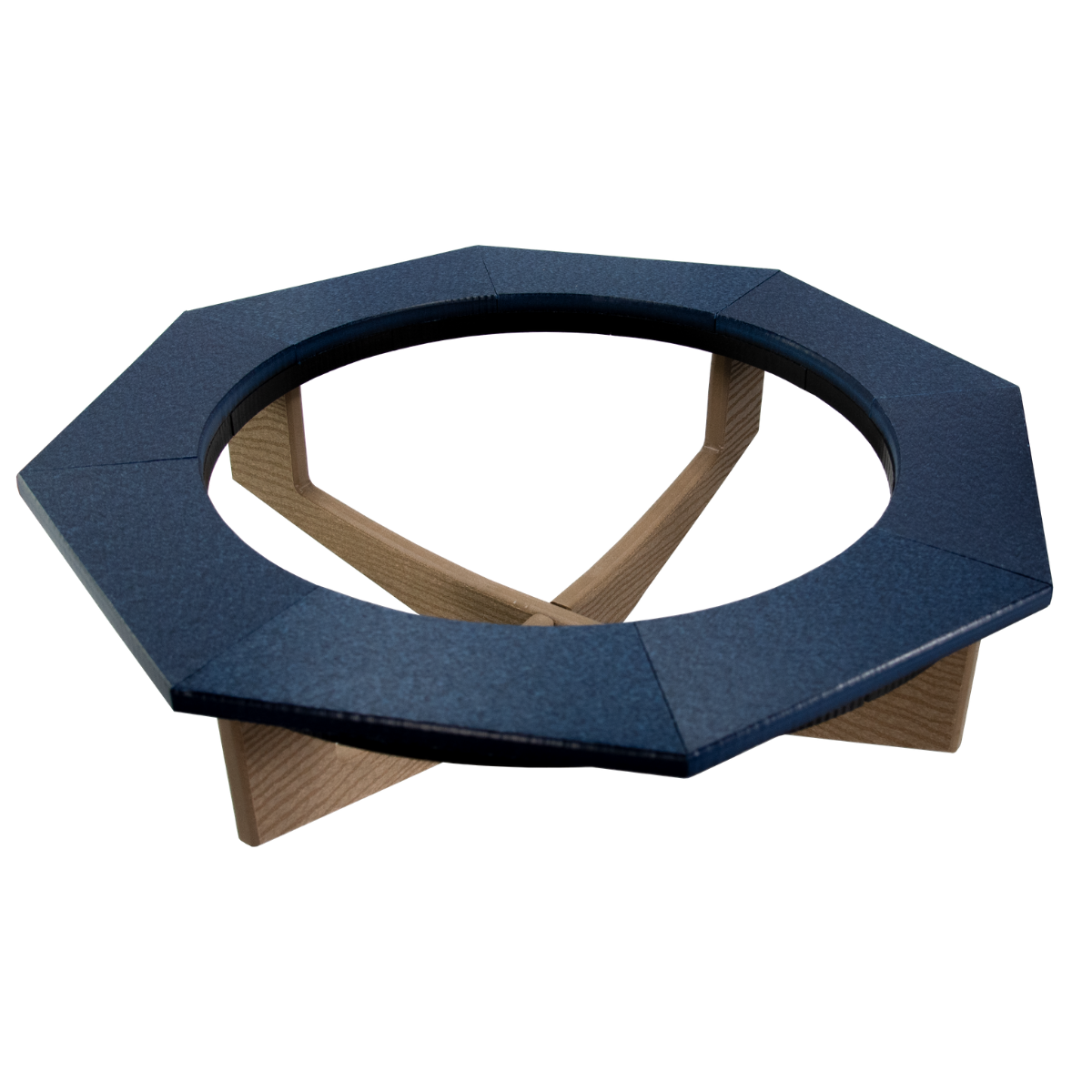 JCS Wildlife Pedestal Garden Bird Bath in tan poly lumber, round design with sturdy support for outdoor birds.