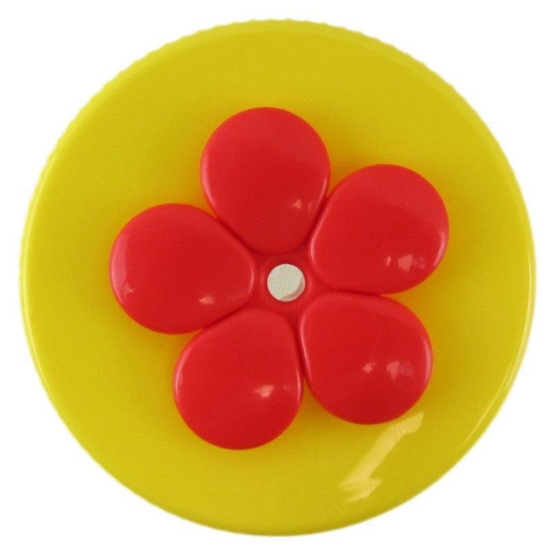Nectar DOTS Window HummingBird Feeder in Yellow and Red, large DOT holding 1.25 oz of nectar