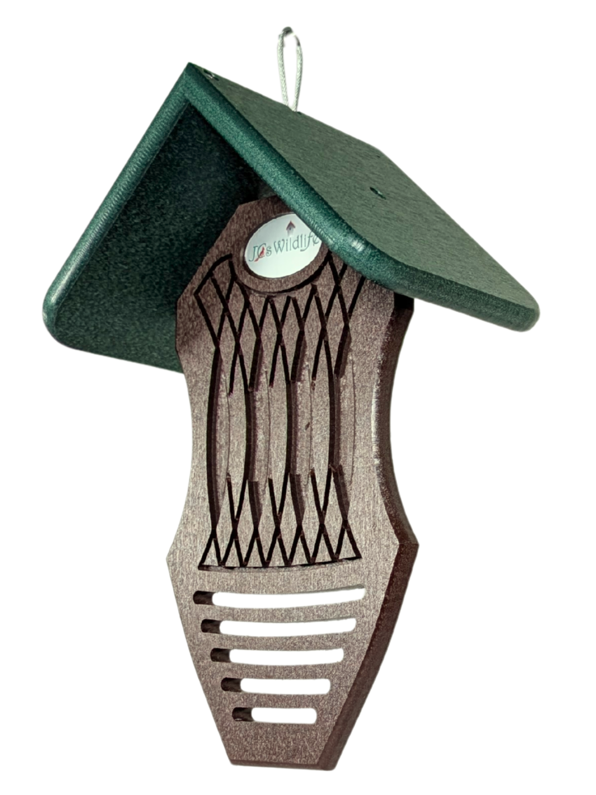 Angled view of Suet Spread Feeder.