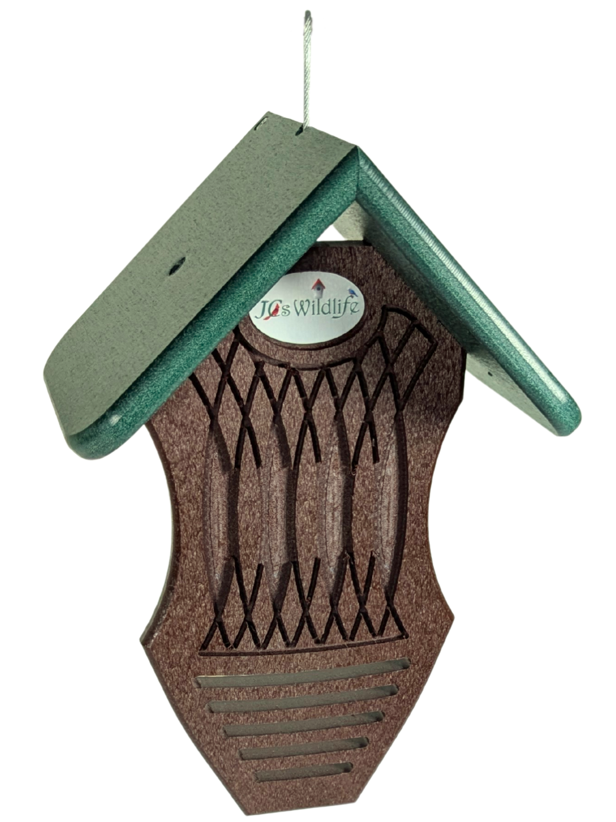 Downward Angle View of Suet Spread Feeder.