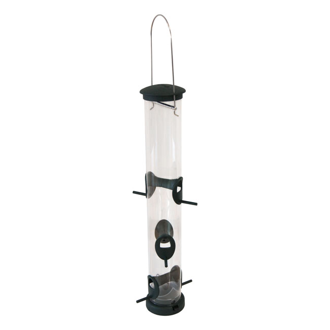 Aspects 425 Quick Clean Seed Tube Feeder, Spruce, Large with UV stabilized polycarbonate and heavy-duty zinc components.