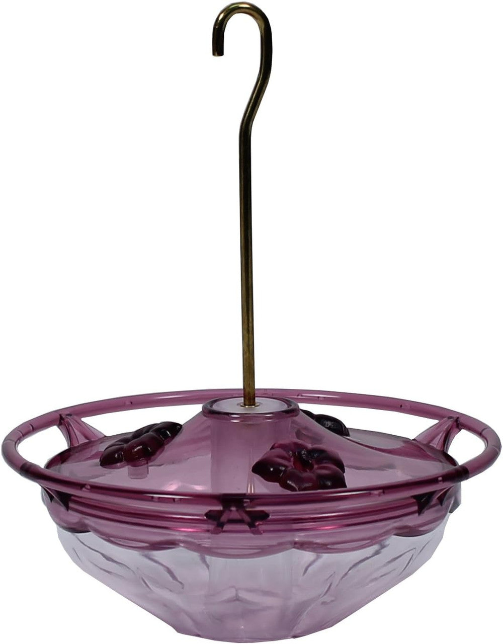 Aspects 434 HummZinger Humm Blossom Hummingbird Feeder in plum color with hook.