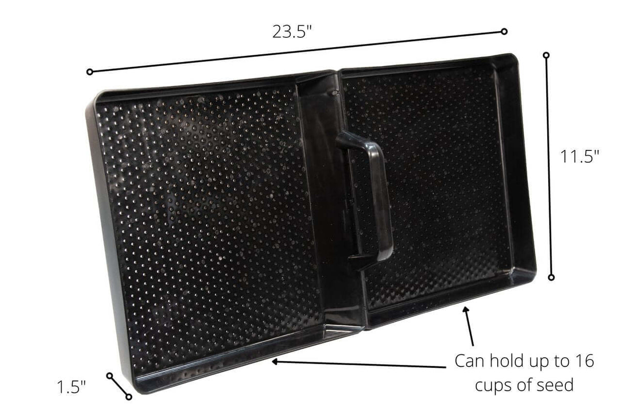 JCs Wildlife Colossal Replacement Tray, measures 24"x12", holds 16 cups of seed, ideal for various JCs Wildlife feeders.