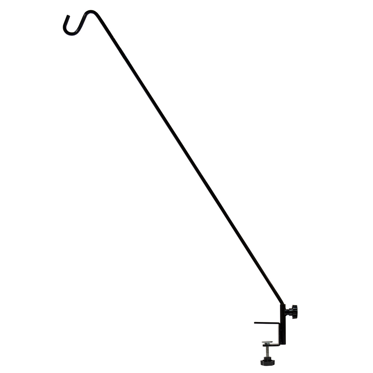 JCS Wildlife Deck Hook with Deck Clamp, 42-Inch, sturdy metal design for outdoor décor and garden accessories.
