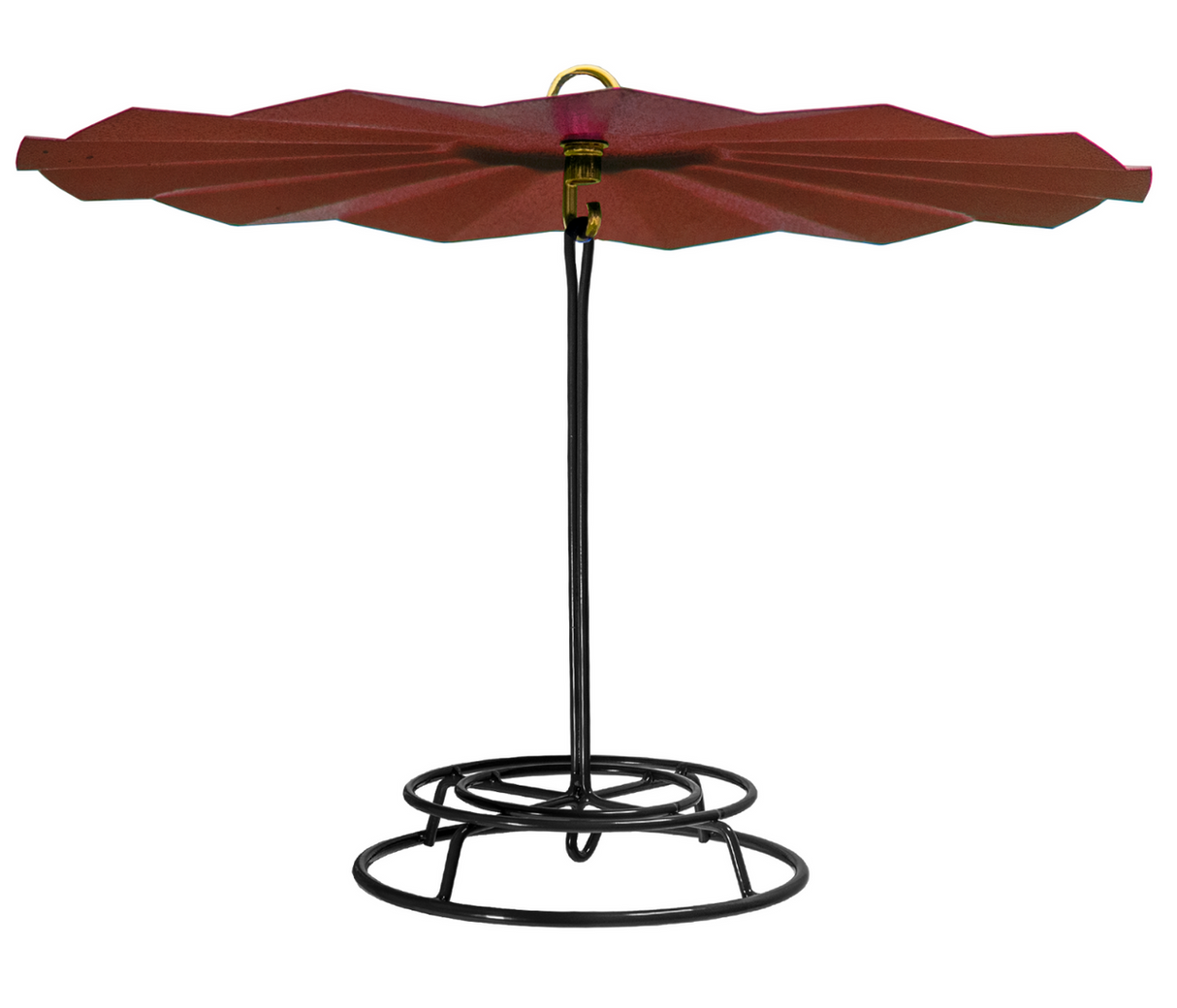 JCS Wildlife 16" Metal Rain Guard for bird feeders, designed to protect seed cylinders from rain.