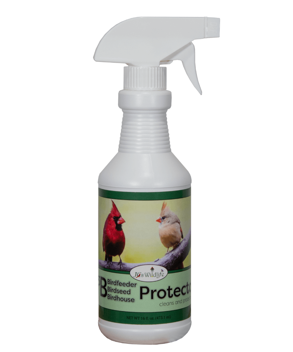 JCS Wildlife 3B Bird Seed and Bird Feeder Protector Spray 16 oz for cleaning and protecting birdhouses.
